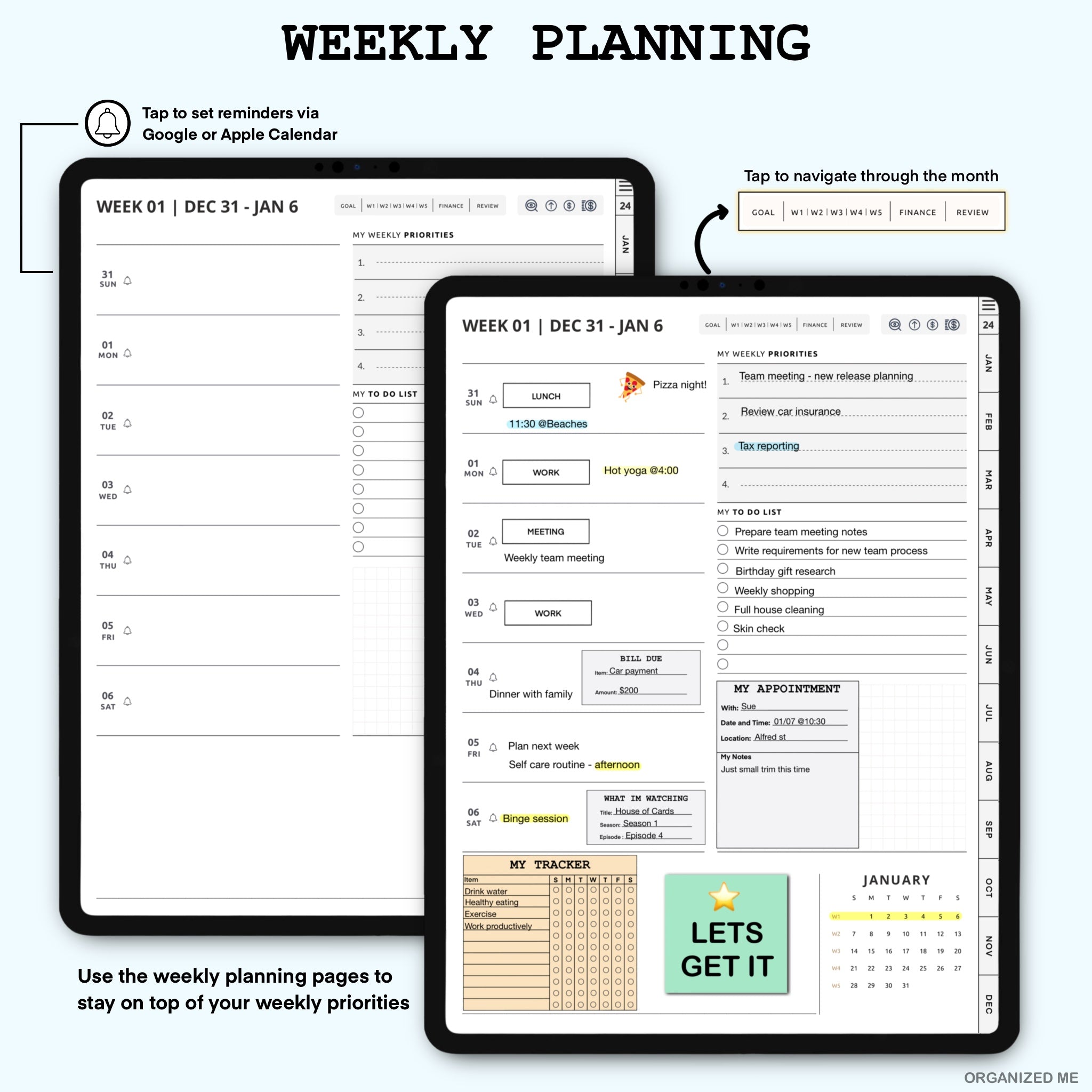 The Organized Me - 2024 & 2025 Digital Planner (90% OFF)