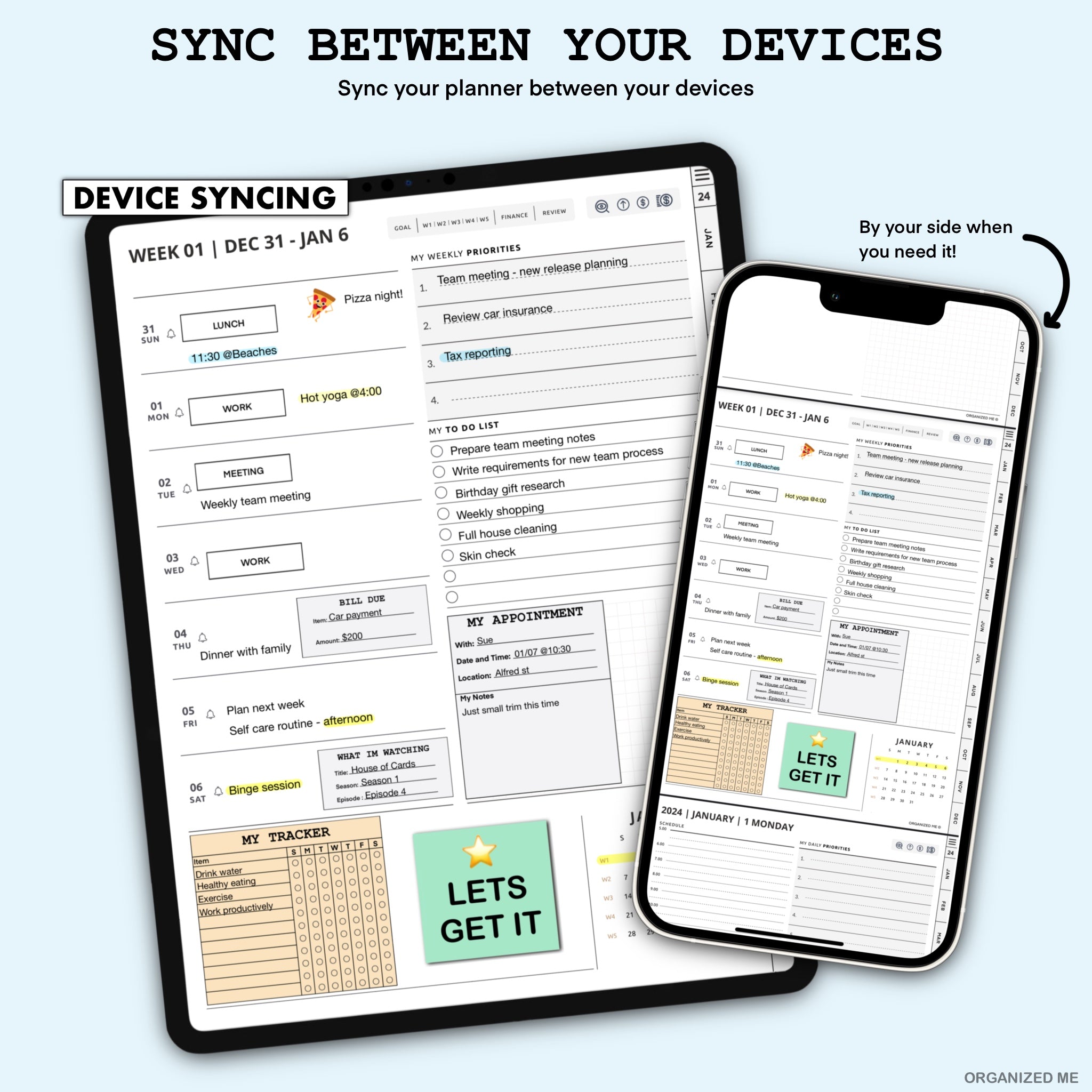 The Organized Me - 2024 & 2025 Digital Planner (90% OFF)