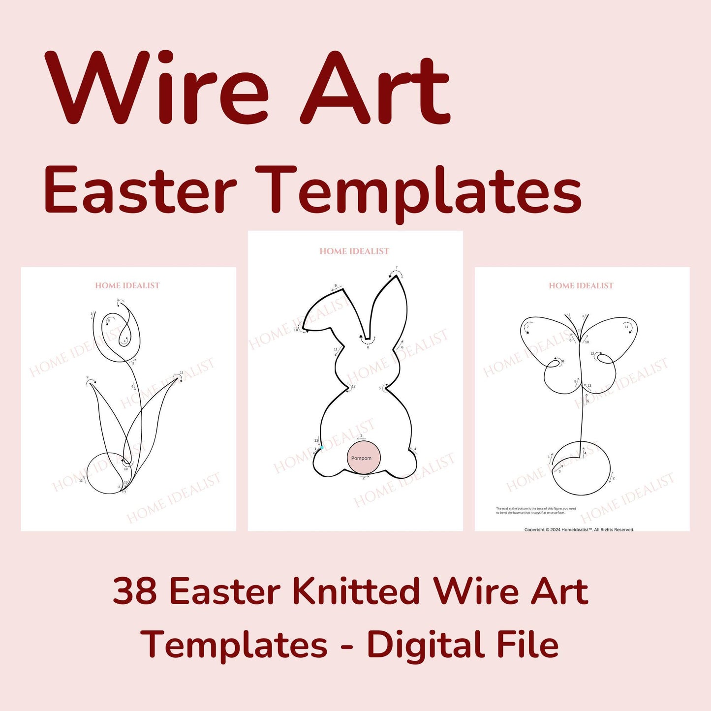 Knitted Wire Art – Digital Templates for Stunning Wire Creations-(50%OFF)